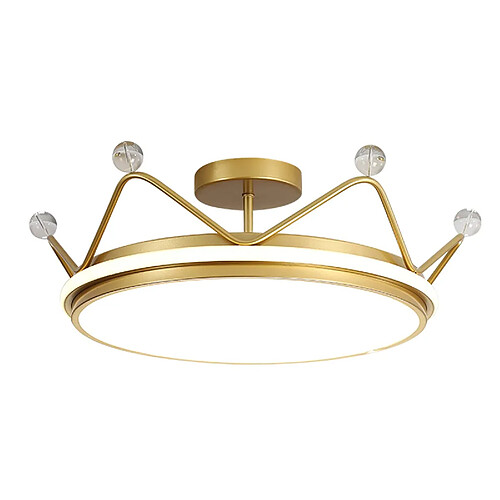 Universal Led Crown Plafonnier 43W réglable lumière télécommandée chambre enfant plafonnier adapté pour l'éclairage intérieur du salon princesse chambre lustre