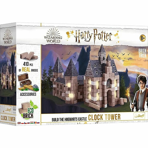 Trefl Brick Trick Construit avec Les Briques ? Clock Tower Tour de Montre ? Harry Potter, Hogwarts, Magia, Briques respectueuses de l'environnement ? Plus de 400 Briques réutilisables