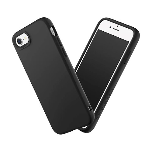 RHINOSHIELD Coque Compatible avec [iPhone SE3/SE2/8/7] SolidSuit - Coque Fine avec Technologie d'absorption des Chocs et Finition Premium Mate, Contour objectif photo interchangeable-Noir Classic