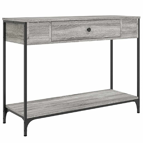 Maison Chic Table console | Meuble d'entrée | Table d'appoint sonoma gris 100x34,5x75 cm bois d'ingénierie -GKD81829