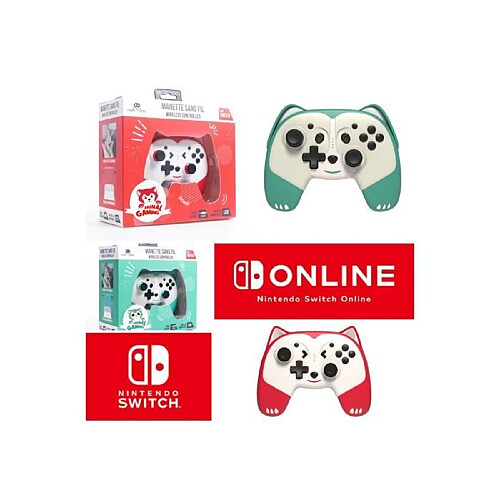 Freaks And Geeks PACK 2 Manettes Bluetooth SWITCH Nintendo PANDY ANIMAL CROSSING SWITCH EDITION SPECIAL CADEAU DE NOEL POUR ENFANTS