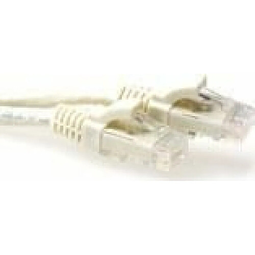 Act Music ACT Ivory 5 meter U/UTP CAT6A patch cable snagless with RJ45 connectors. Cat6a u/utp snagless iv 5.00m (IB3205)