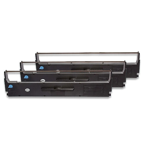 3 x bande d'encrage vhbw de type C13S015637 pour imprimante matricielle Epson LX 300+, LX 300+II, LX 350, LX 400, LX 800, LX 850, MX 80, MX 82, RX 80.