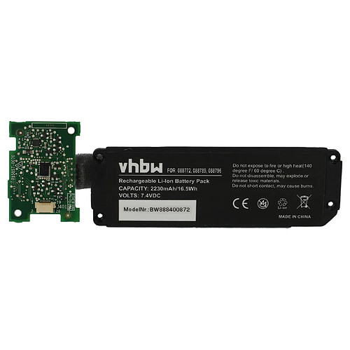 vhbw Batterie remplacement pour Bose 088772, 088789 pour enceinte, haut-parleurs - Avec circuit imprimé (2?230mAh, 7,4V, Li-ion)