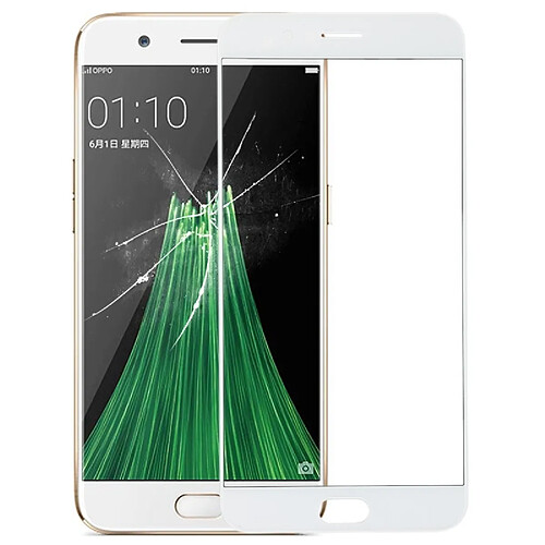 Wewoo Pièce Détachée Vitre Écran avant pour OPPO R11 Plus (blanc)