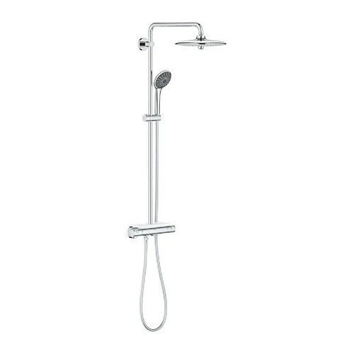 GROHE Colonne de douche robinet thermostatique Vitalio Joy 260, 50% d'économie d'eau et d'énergie, douchette 3 jets, 264