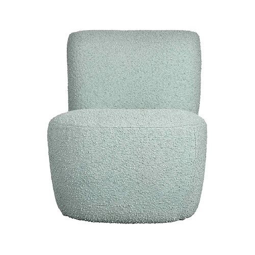 OPJET Fauteuil tissu Fauteuil Eve bouclette bleu clair