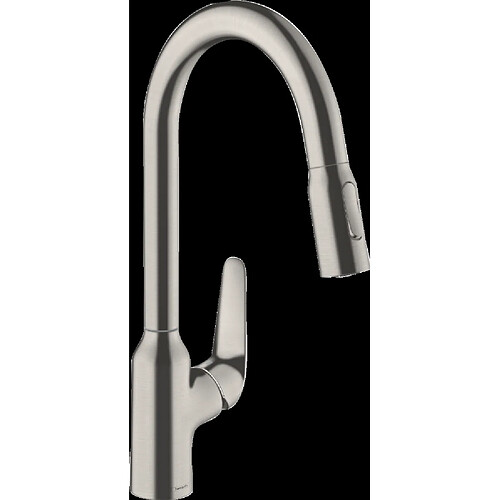 Mitigeur de cuisine HANSGROHE Focus M42 , avec douchette extractible 2 jets aspect acier inox - 71800800