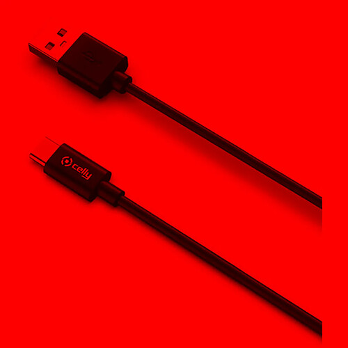 Câble USB-C Celly USB-C2M Noir 2 m