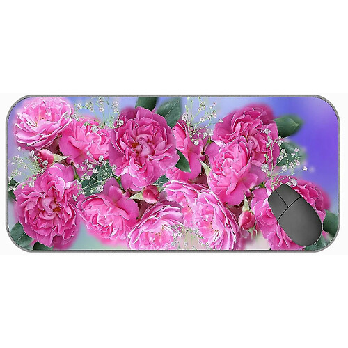 Universal (750x300x3) xxl Taft de souris de grande taille, souris rose rose rose non glissée en caoutchouc