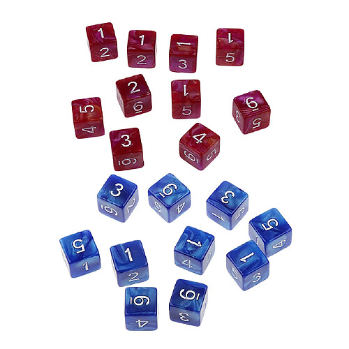 20pcs 6 dés face dés 6 d dés polyédriques pour les donjons et les dragons jeu de table