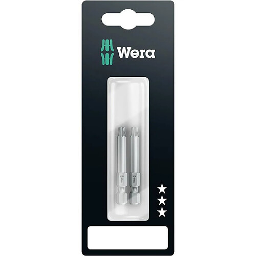 Lot de 2 embouts 867/4 Z série 4 entraînement 1/4 Torx® T30x50mm WERA WERK 05073724001