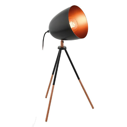 EGLO Lampe de table CHESTER Noir et cuivre 49385