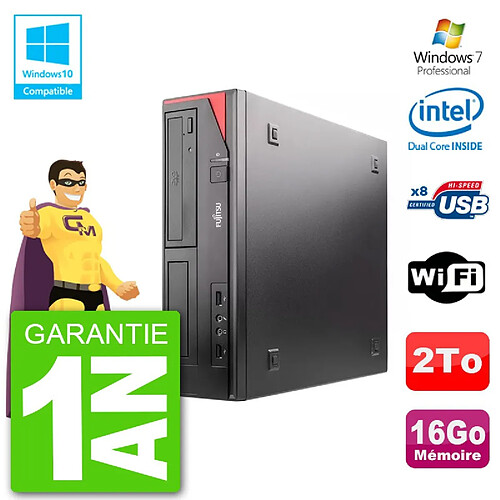 PC Fujitsu Esprimo E520 DT G3220 RAM 16Go Disque 2To Graveur DVD Wifi W7 · Occasion