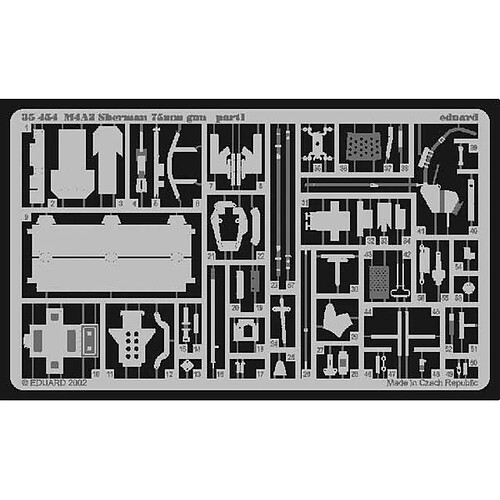 US M4A3 Sherman 75 mm gun Fotoätzsatz- 1:35e - Eduard Accessories