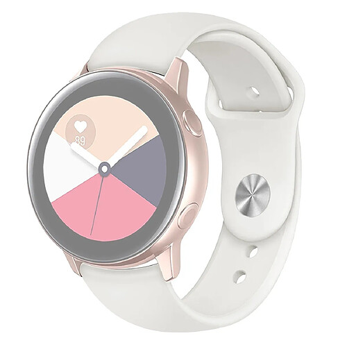 Wewoo Bracelet pour montre connectée Galaxy Watch Active 2 Smart couleur unie de poignet en siliconeTaille S Abricot