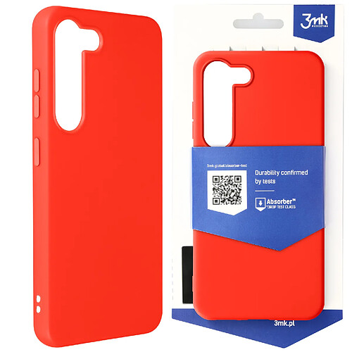 Coque pour Samsung S23 Souple Mat Anti-Chutes 1.25m 3mk Matt Case rouge