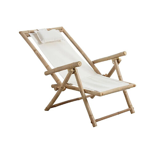 Aubry Gaspard Chaise relax pliante en bambou