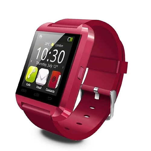 Wewoo Montre connectée Multifonctions Portable Bluetooth V3.0 + Montre-bracelet intelligente EDR Rouge