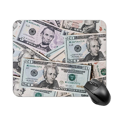 Universal Dollar Currency Money Printing Mouse Pad pour ordinateur portable