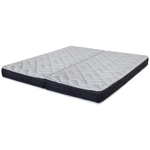 Ebac Matelas 2x90x190 Malta - Mousse - Hauteur 20 cm - 3 zones - Soutien très ferme