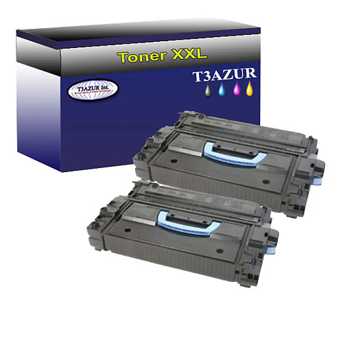 Lot de 2 Toners compatibles pour HP Laserjet 9040MFP, 9050, 9050DN - T3AZUR