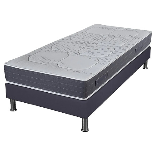 Ebac Matelas mousse + Sommier SR15 Volcan 80x200 Myriade - H. 21 cm - Soutien équilibré