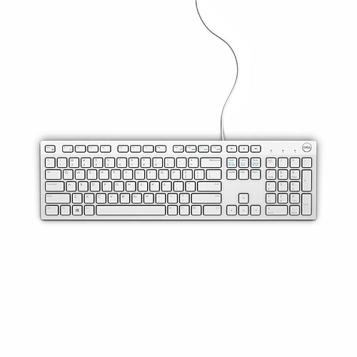 DELL KB216 clavier USB QWERTY US International Blanc