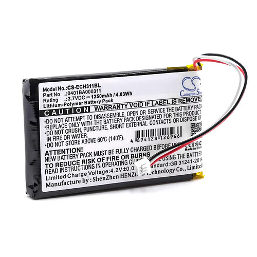 vhbw Li-Polymère batterie 1250mAh (3.7V) pour télécommande Remote Control Elca EVO, MAGO-EVO, MITO-VETTA, VETTA