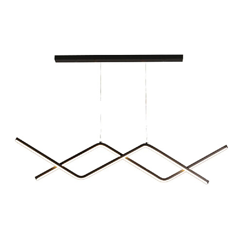 Universalis Type Double S Pendant infiniment dimmable, réglable avec télécommande Black Long Pendant pour le salon, salle à manger