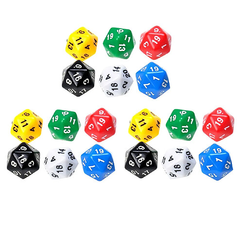 18PCS Twenty Sided Dice D20 Pour MTG DND RPG D & D Party Casino Board Game