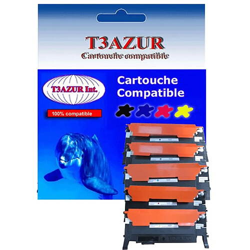 Lot de 5 Toners Laser compatibles pour Samsung CLX3170, CLX3170FN (CLT-Y4092S) - T3AZUR