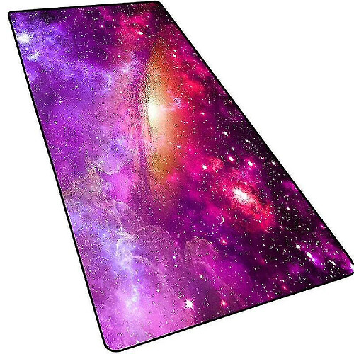 Universal 300 * 800 Big Mouse Pad XL Galaxy Starry Sky Imprimé Mat de bureau avec un ourlet de précision en caoutchouc naturel