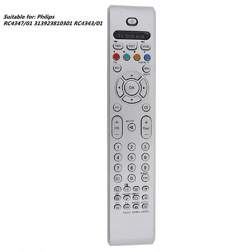 GUPBOO Télécommande Universelle de Rechange pour Philips RC4347/01 313923810301 RC4343/01 intel