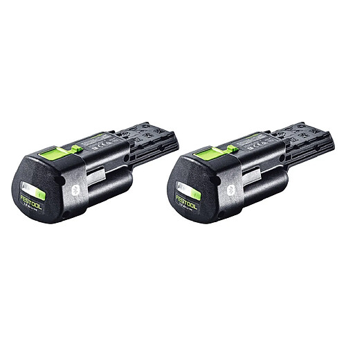 Festool Set de batteries BP 18 Li 3,0 Ergo I 3,0Ah / 3000mAh 18V Li-Ion avec indicateur de charge (2x 577704)