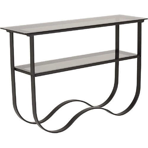 Furniture Fashion Console design en acier et verre Wavy.