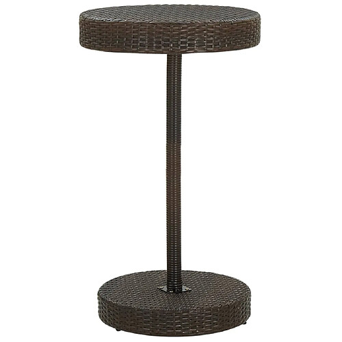 vidaXL Table de jardin Marron 60,5x106 cm Résine tressée