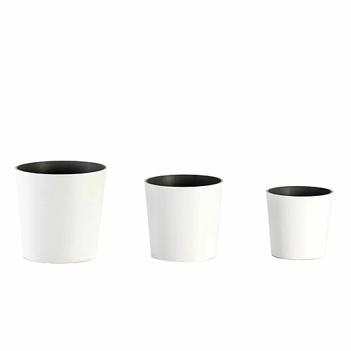 Set de pots de fleurs Thai Natura Blanc Résine 3 Pièces