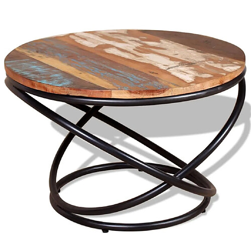 vidaXL Table basse Bois de récupération massif 60x60x40 cm