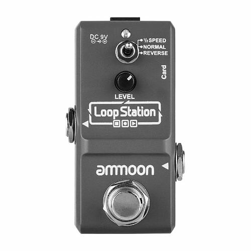 Justgreenbox Loop Station Mini pédale d'effet guitare looper, Dark Gris