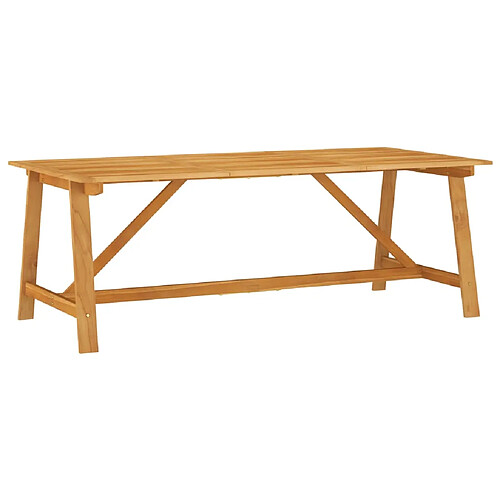 vidaXL Table à manger de jardin 206x100x74 cm Bois d'acacia massif