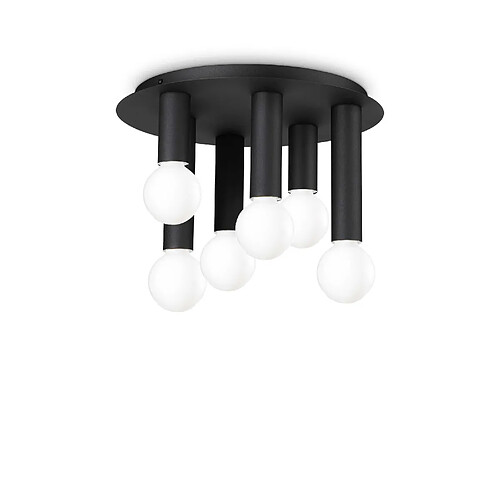 Ideal Lux Downlight monté en surface à 6 lumières noir