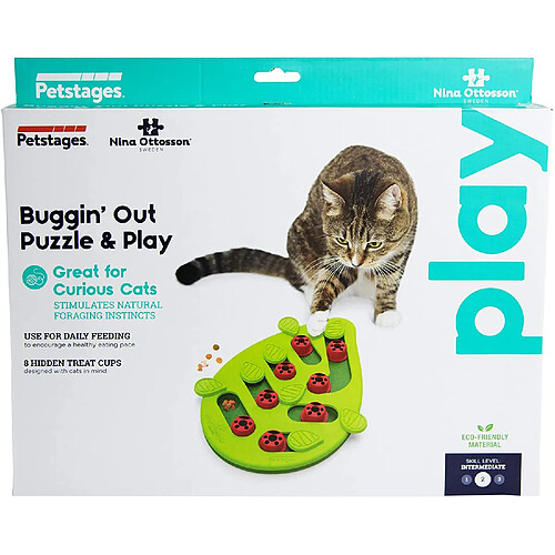 Nina Ottosson par Petstages Jeu d'intelligence Buggin Out - pour chat - à friandises/interactif