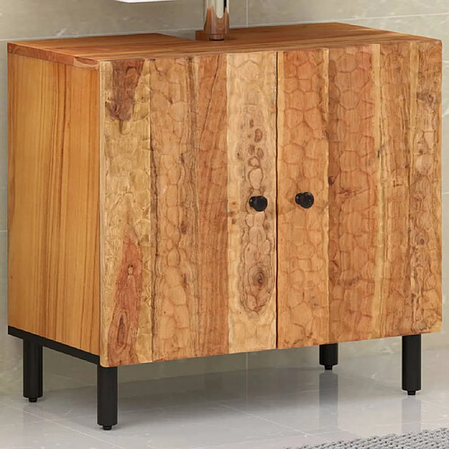 vidaXL Armoire lavabo de salle de bain 62x33x58cm bois massif d'acacia