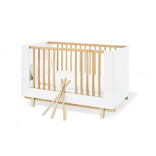 Pinolino Chambre de bébé Boks 3 pièces lit de bébé évolutif commode à langer armoire