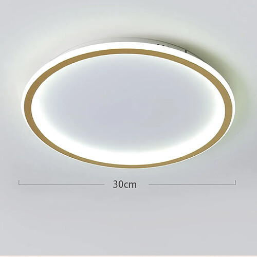 Stoex Plafonnier Led Or Lampe de Plafond Rond F30CM Luminaire Plafonnier Minimaliste Moderne Pour Cuisine, Couloir, Bureau, Porche Blanc Froid