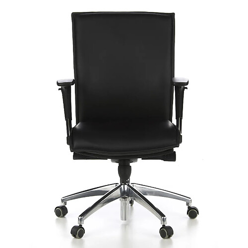 Siège de bureau / Fauteuil de direction MURANO 10, cuir noir hjh OFFICE