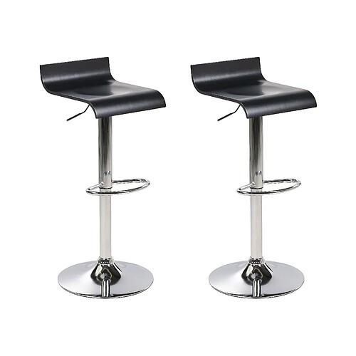 Beliani Tabouret de bar Set de 2 Noir VALENCIA