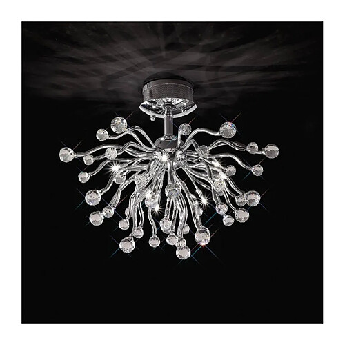 Luminaire Center Plafonnier Tizio 10 Ampoules doré/cristal