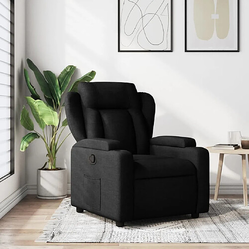 Maison Chic Fauteuil inclinable,Fauteuil luxe de relaxation Noir Tissu -MN85558